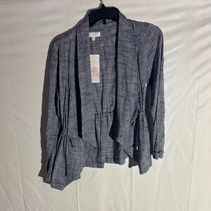 New Directions Textured Gray Cardigan